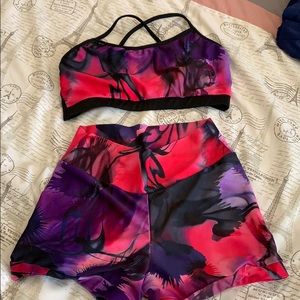 Women’s dance half top and shorts